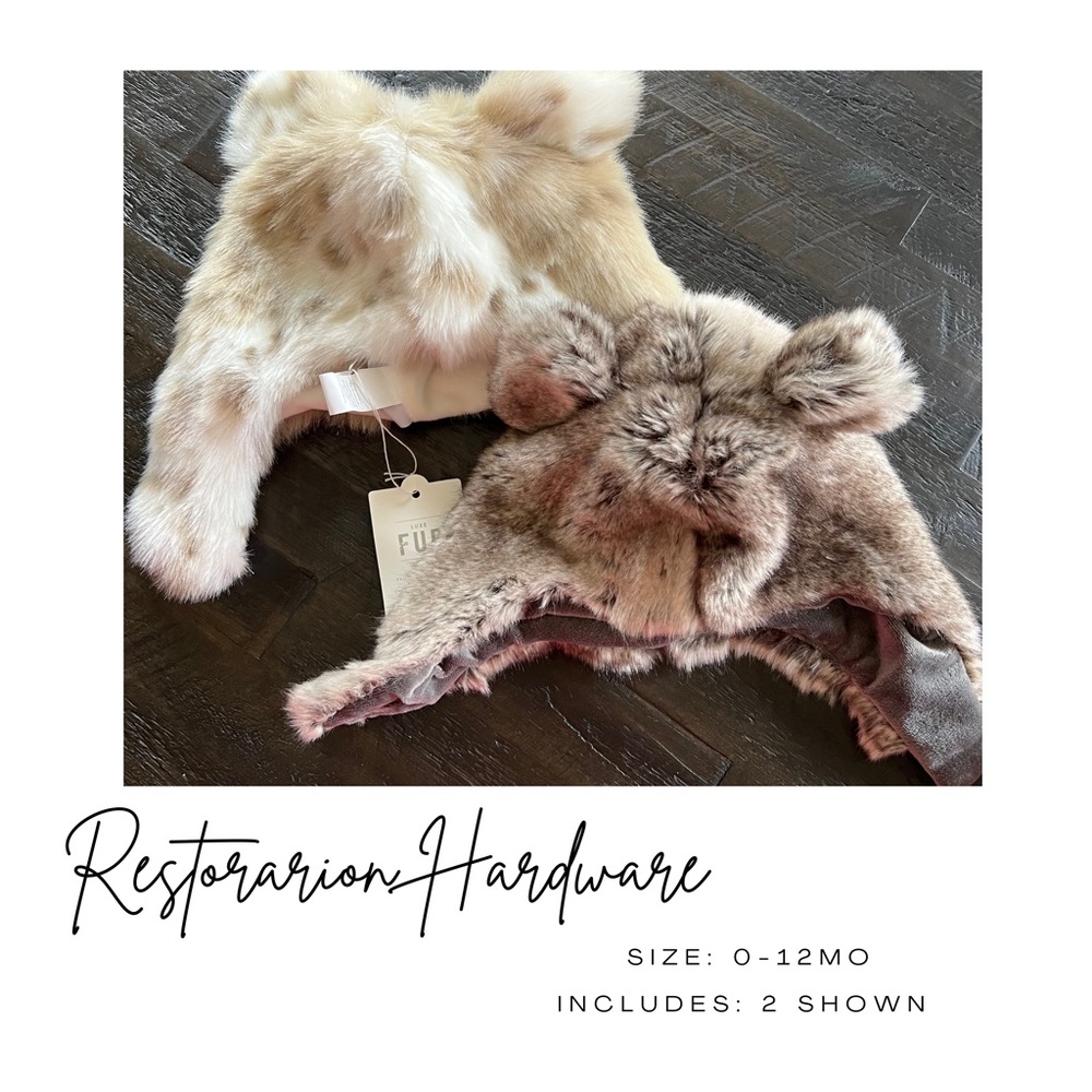 Restoration Hardware Baby Luxe Fur Hats